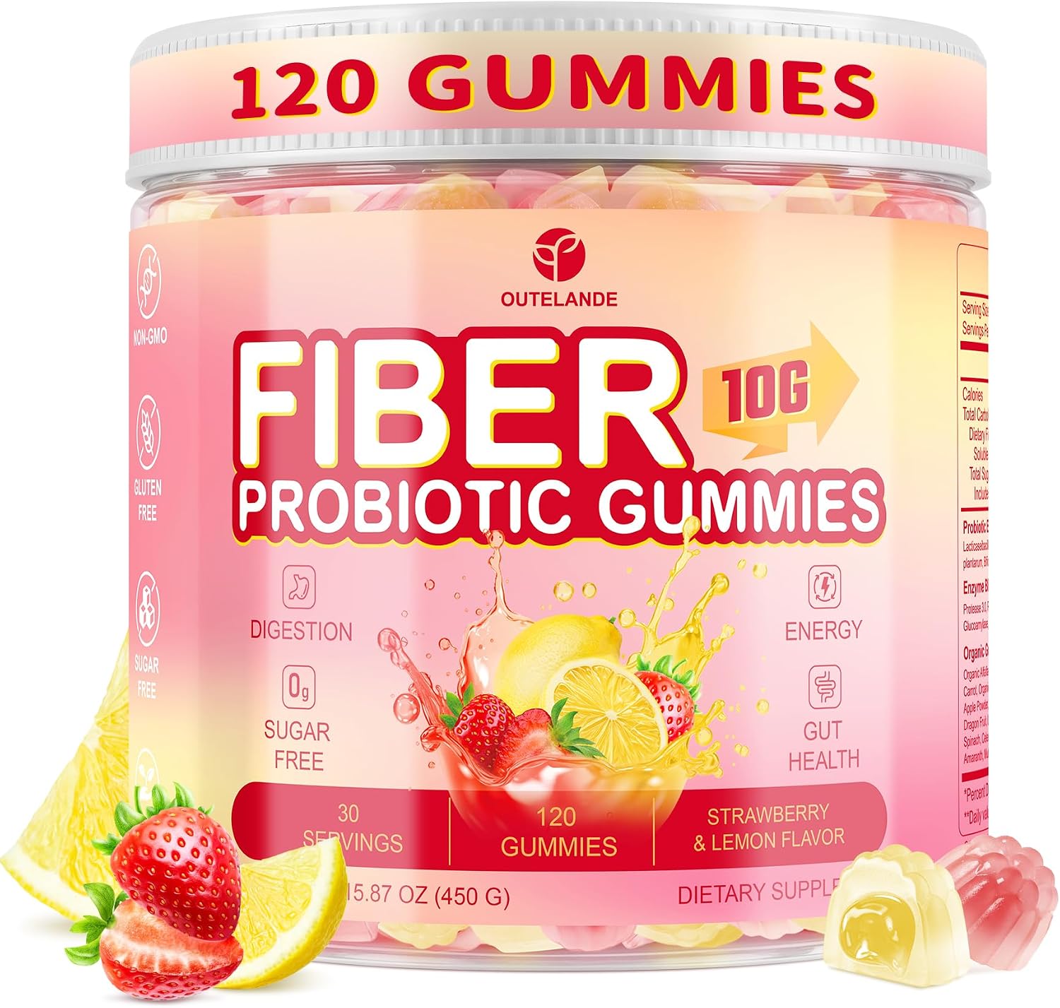 OUTELANDE Fiber Probiotic Gummies
